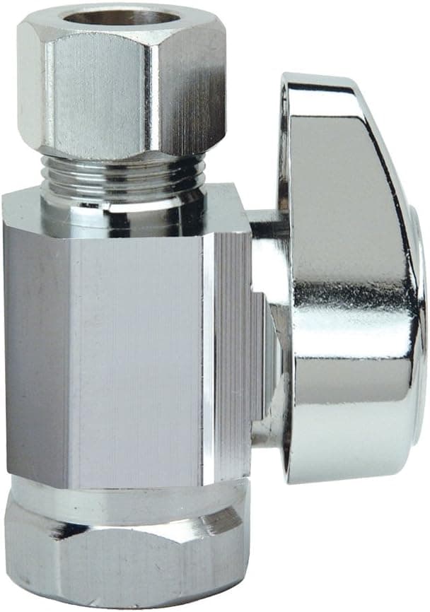 Brasscraft G2R10 C1 3/8 -Inch by 3/8 O.D. Straight Stop, Chrome