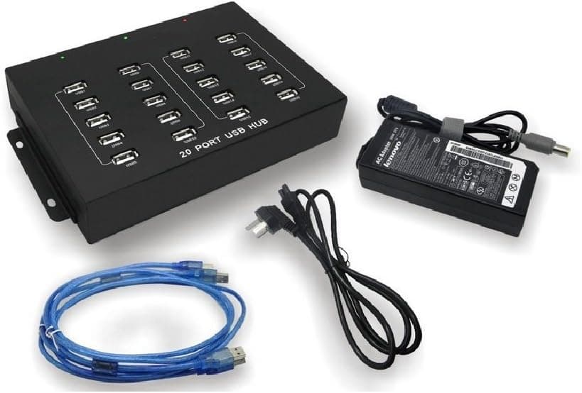 20-port USB 2.0 Hub for Bitcoin Mining