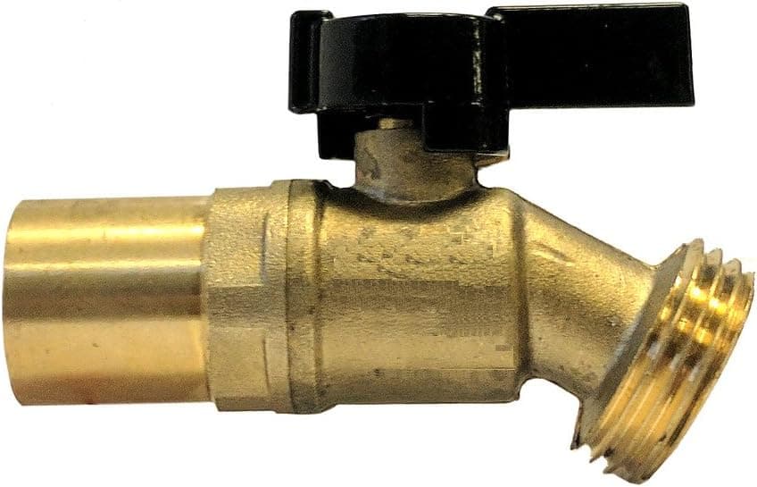 Libra Supply 1/2 inch inside & 3/4 inch outside Quarter Turn Solder Hose Bibb, C x GHT, (Pack of 5 pcs, click in for more size options), Commercial Grade pipe fitting Plumbing Supply