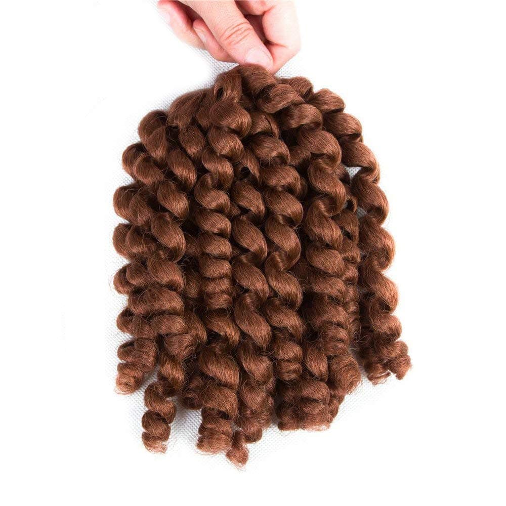 Carina Wand curl Crochet Hair (8inch 3pack) Jamaican Bounce Twist African Braiding Hair For Women. (8inch, 30#)