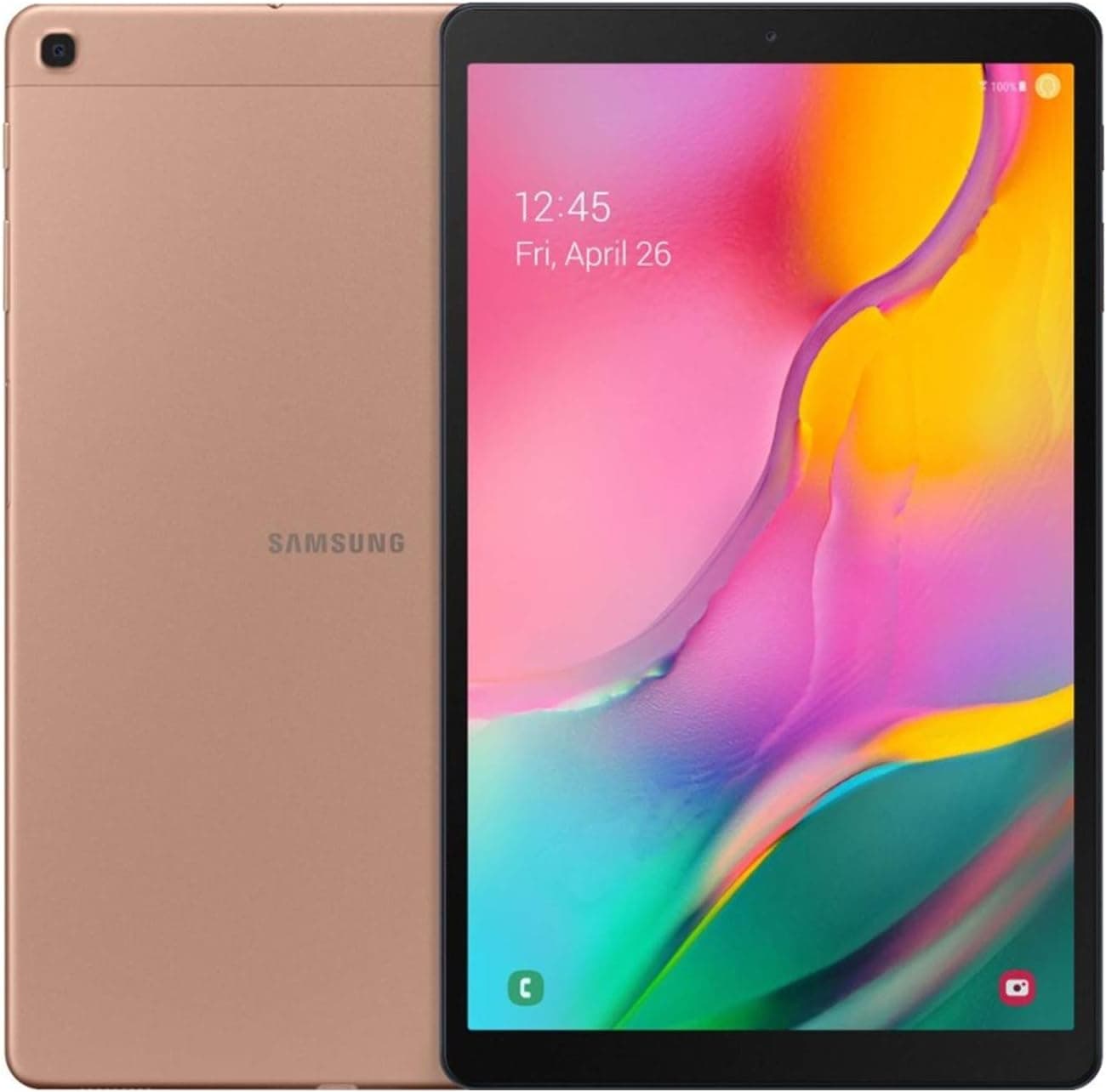 2019 Samsung Galaxy Tab A 10.1-inch Touchscreen (1920x1200) Wi-Fi Tablet Bundle, Exynos 7904A Processor, 3GB RAM, 128GB Memory, BMali-G71 MP2 Graphics, Bluetooth, Tigology Case, Android 9.0, Gold