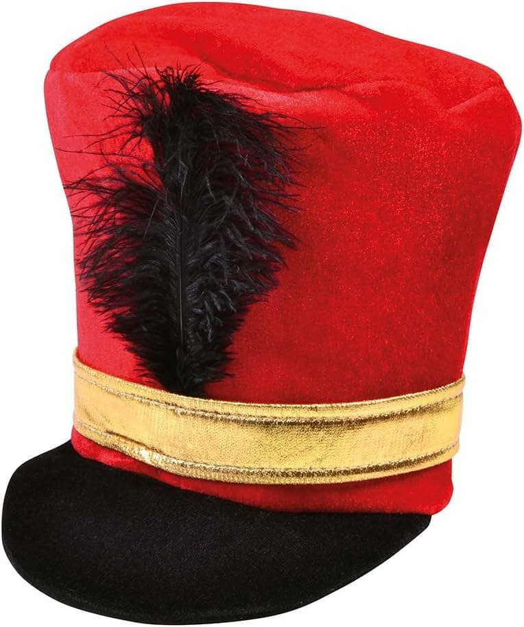 Bristol Novelty BH530 Soldier Hat Red, mens, Red & Black, One Size