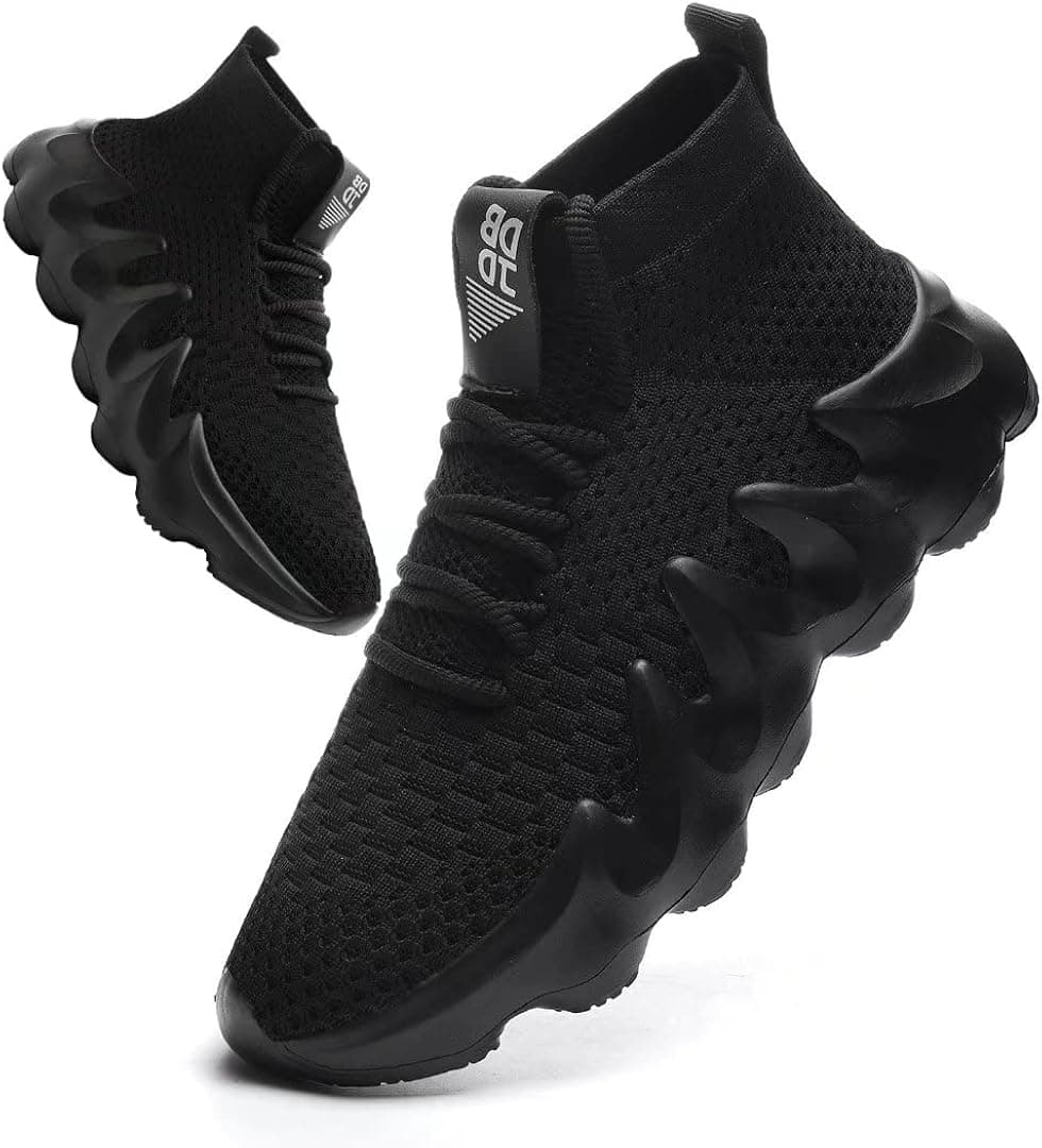 SRONGKE Men's Athletic Walking Shoes Outdoor Running Shoes Slip on Fashion Sock Sneaker