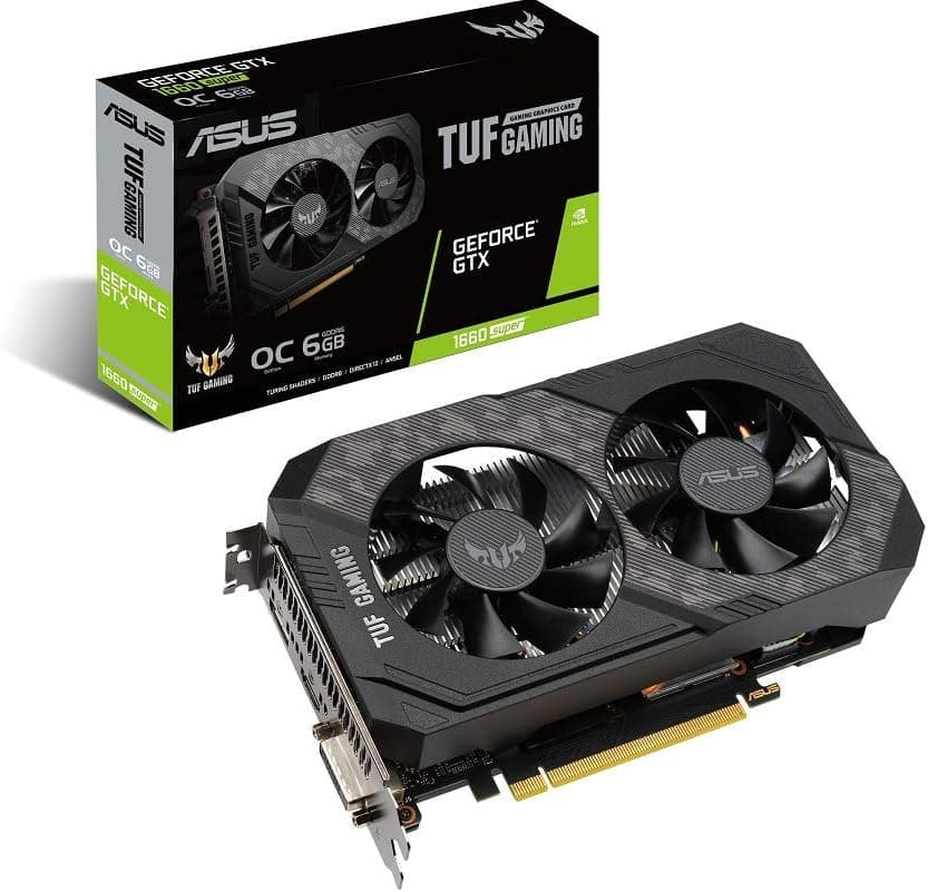 Asus TUF Gaming GeForce GTX 1660 Super Overclocked 6GB Edition HDMI DP DVI Gaming Graphics Card (TUF-GTX1660S-O6G-GAMING) (Renewed)