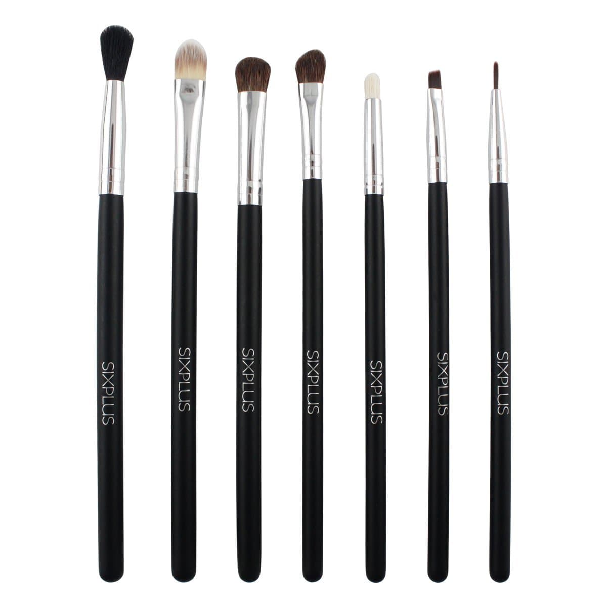 Sixplus 7 Pcs Eyes Makeup Brush Set Eyeshadow Eye Liner Blending Brushes