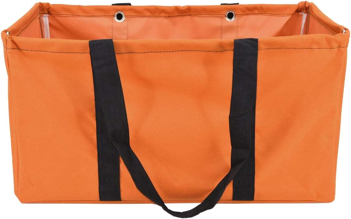 April Fashions All Purpose Open Top Utility Bag, Collapsible Wire Frame Trunk Organizer, Market. (NU-159C Burnt Orange)