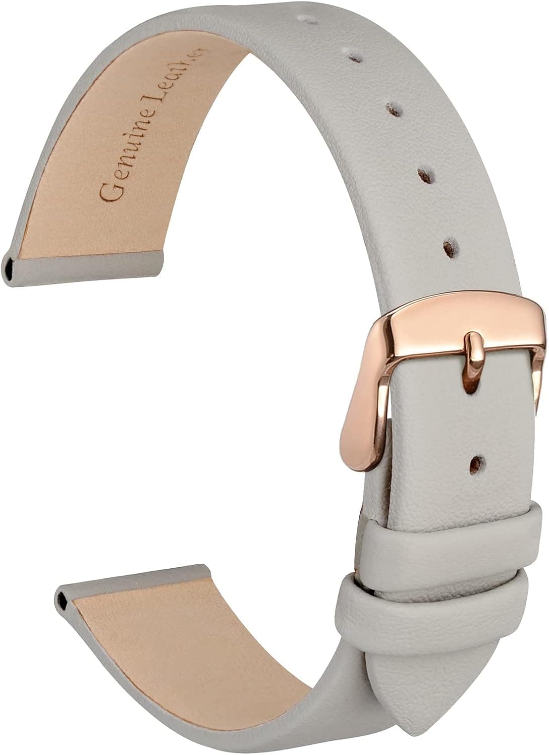 WOCCI Elegant Watch Bands, Genuine Leather Replacement Straps for Men and Women, Band Width 8mm 10mm 12mm 14mm 16mm 18mm 20mm