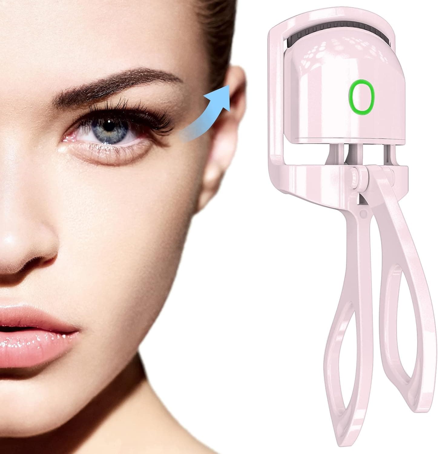 Heated-Eyelash-Curler Quick-Natural-Curling-Heated-Lash-Curler Long-Lasting-USB-Rechargeable-Electric-Curled-Eyelashes Last-All-Day 2022-Upgrade-Model