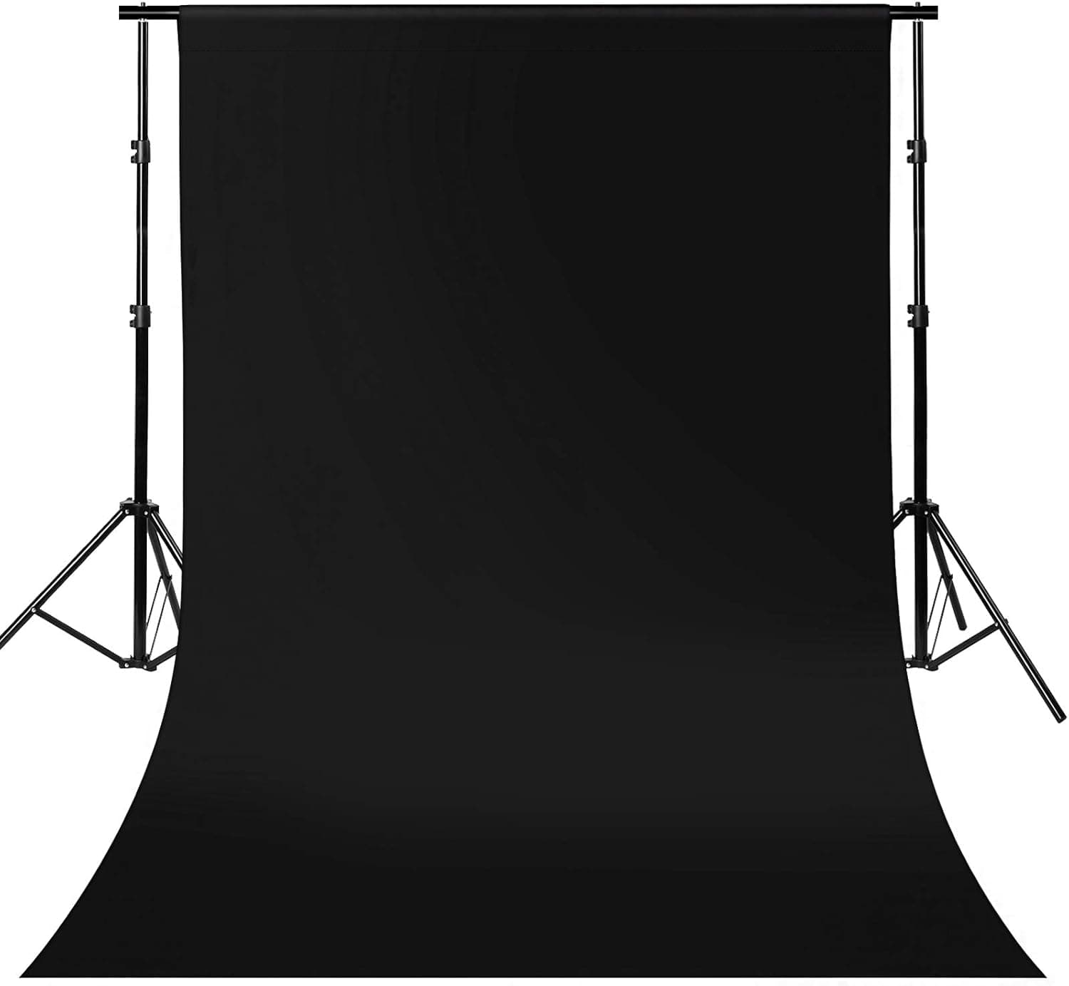 5FTx7FT Black Screen Backdrops Non-Woven Fabric Portrait Photo Backdrop for Photography Video Studio Online Meetings Parties Curtain