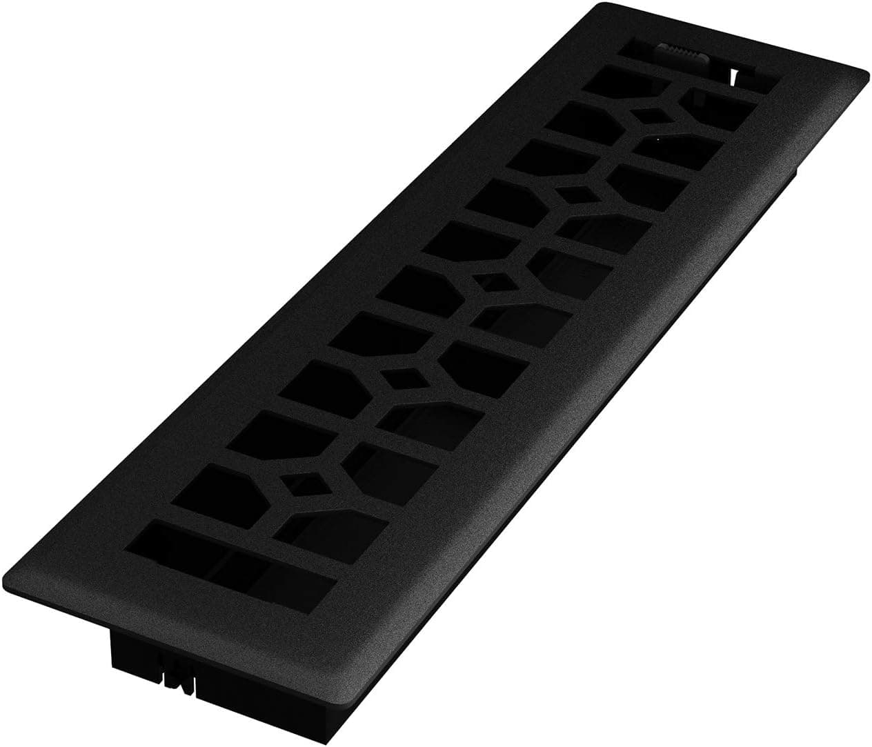 Imperial RG3473 Templar Decorative Floor Register, 2.25x12 Inch, Black Iron