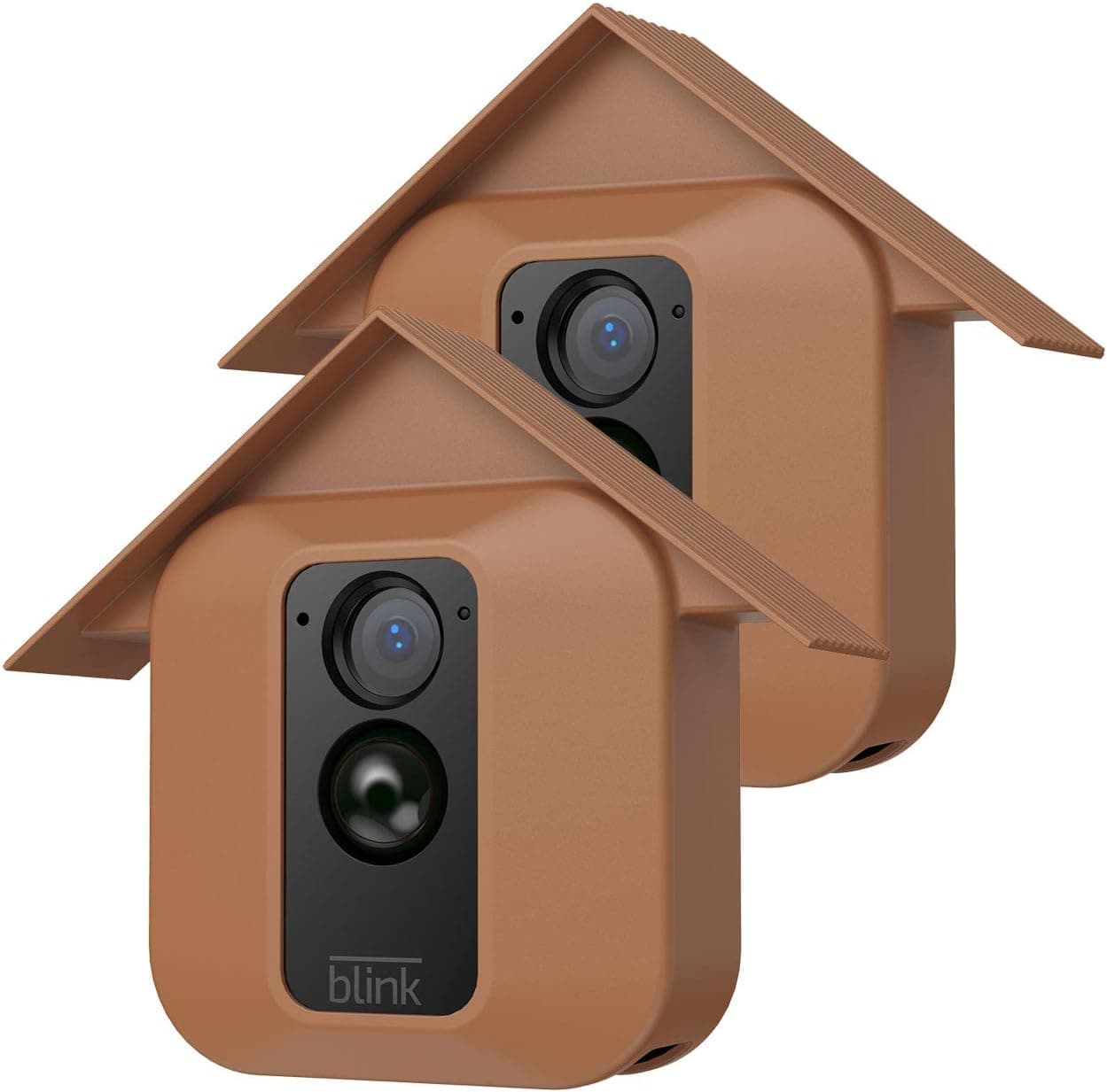 HOLACA Silicone Skin for Blink Home Security- Silicon Case for Blink XT Blink XT2 Outdoor Camera - Anti-Scratch Protective Cover - Extra Protection (2 Pack, Brown)