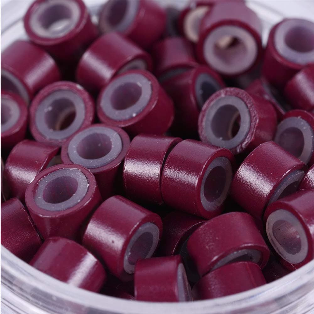 Micro Link Ring Beads (1000pcs, Burgundy)