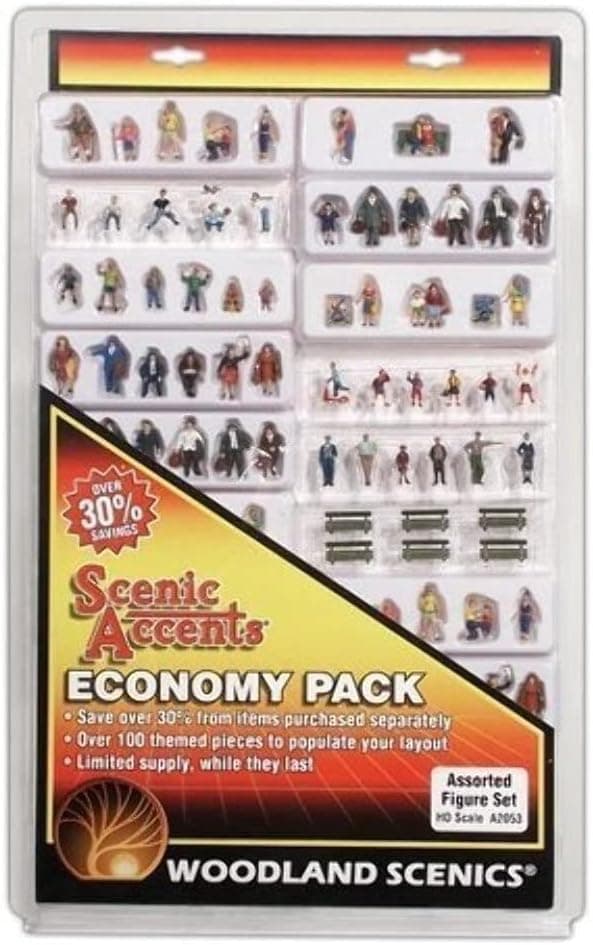 Woodland Scenics A2053 HO Assorted Figure Economy Set