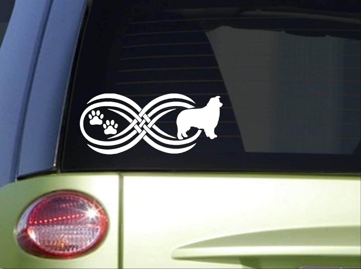 EZ-STIK Tribal Aussie Infinity SitckerI783 8.5 inch Wide Decal Australian Shepherd
