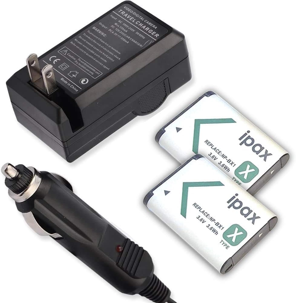 2X Ipax Battery Home Wall Charger Compatible with Sony NP-BX1 Battery Sony Cyber-Shot DSC-RX100/B DSC-RX100M III II DSC-RX100M2/B DSC-WX300/B DSC-HX5