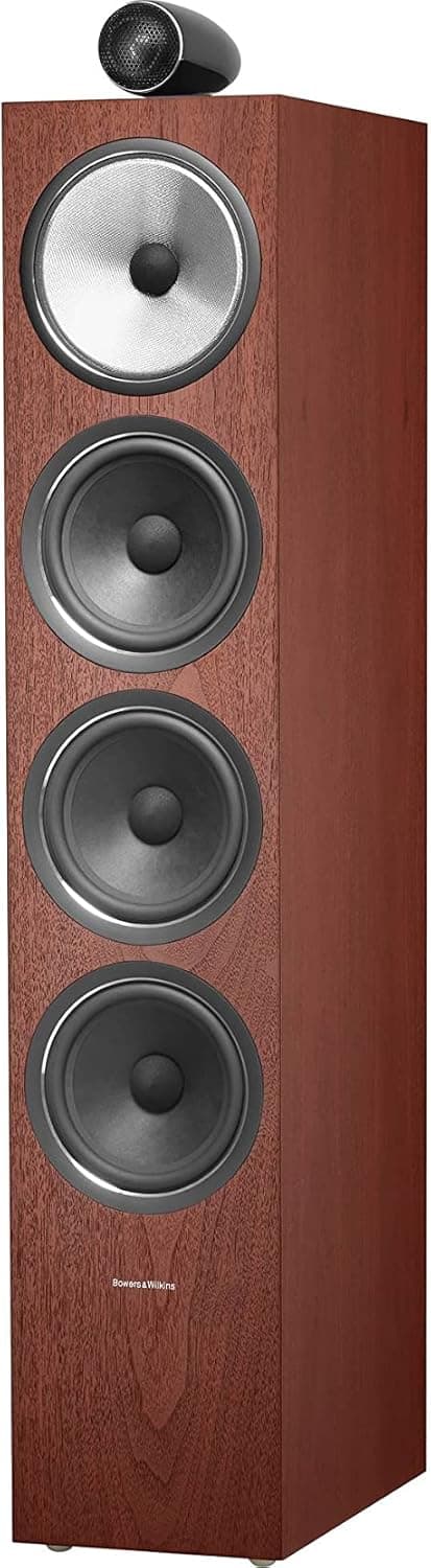 Bowers & Wilkins 702 S2 Floorstanding Speaker - High-Performance Tower Speaker, Aerofoil Woofers with Flowport Technology & Carbon Dome Tweeter, Standing Speaker for Home Stereo System, Rosenut