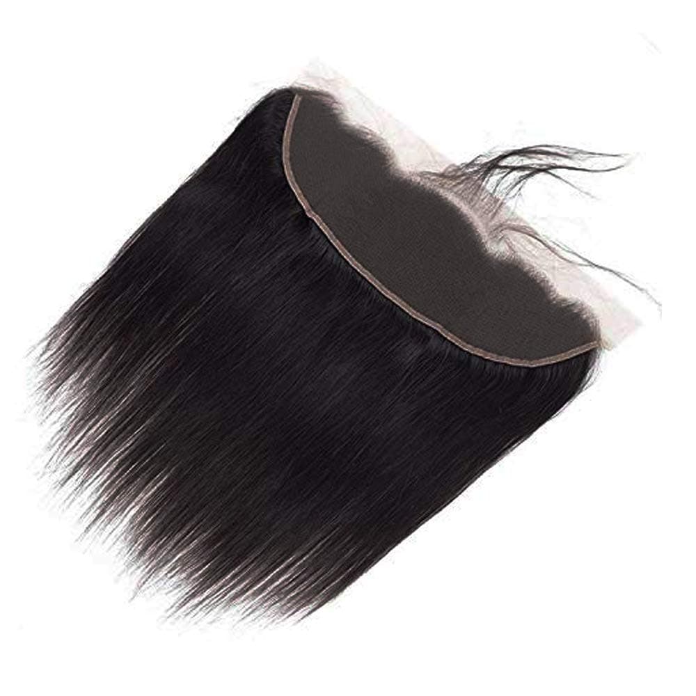 DRESSMAKER Straight Hair Frontals 13x4 Ear to Ear Free Part Brazilian Human Hair Lace Front Closures With Baby Hair Natural Color