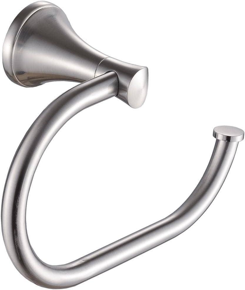 Cavoli Wall Mount Towel Holder Dispenser Bathroom Storage, Bathroom Towel Holder,Robe Holder Stylish Lavatory Hand Towel Holder,Brushed Nickel