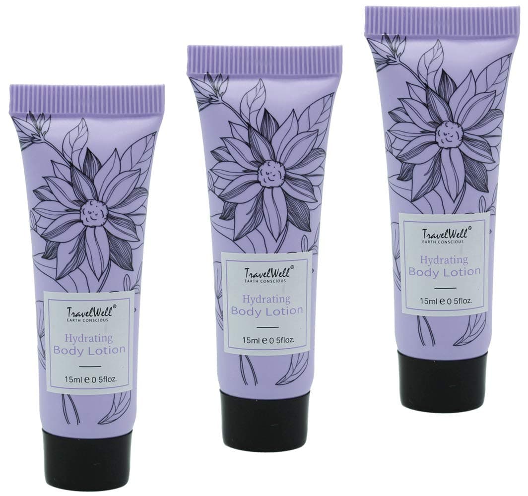 Travelwell Flower Series Hotel Travel Size Lotion Bulk 0.5 Fl Oz/15ml, Individually Wrapped 200 Tubes per Box | Travel Size Toiletries | Hotel Toiletries Bulk Set
