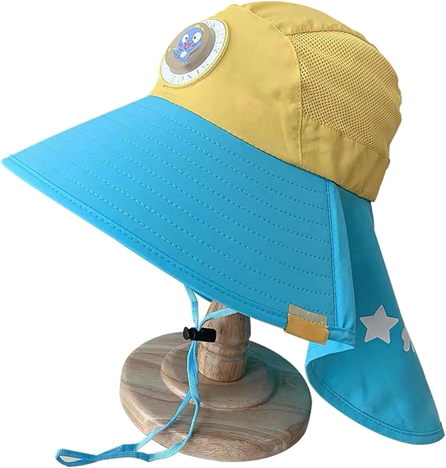 Kids Sun Hat Toddler UV Protection Baby Summer Flap Cover Fishing Cute Sun Beach Outdoor Cap UPF50+ (Sky Blue 1 PCS) 2y-5year