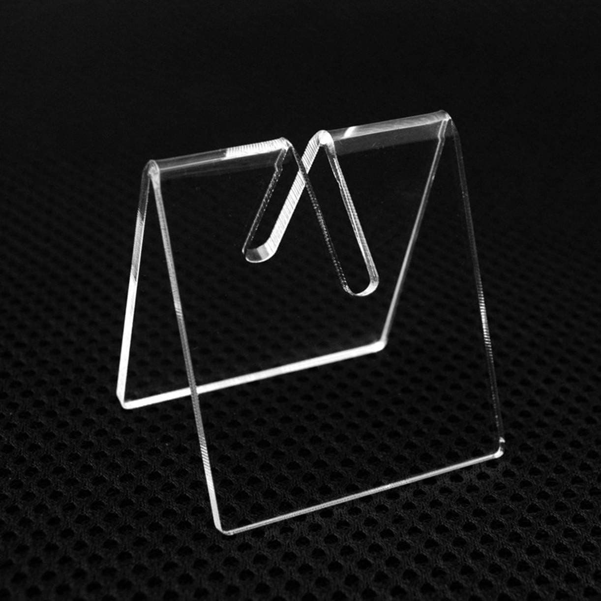 WellieSTR 10PCS Clear Acrylic Knife Blade Display Stand Holders, Folding Knife Display Stand Holder Pocket Knives Small Showcase Rack Collectible Post Cards Plates Holders