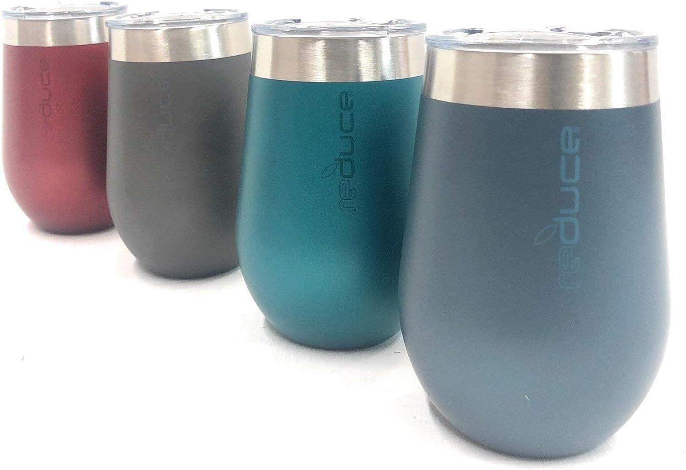 Stemless Vacuum Insulated Stainless Steel Tumbler Set of 4 (lids included)