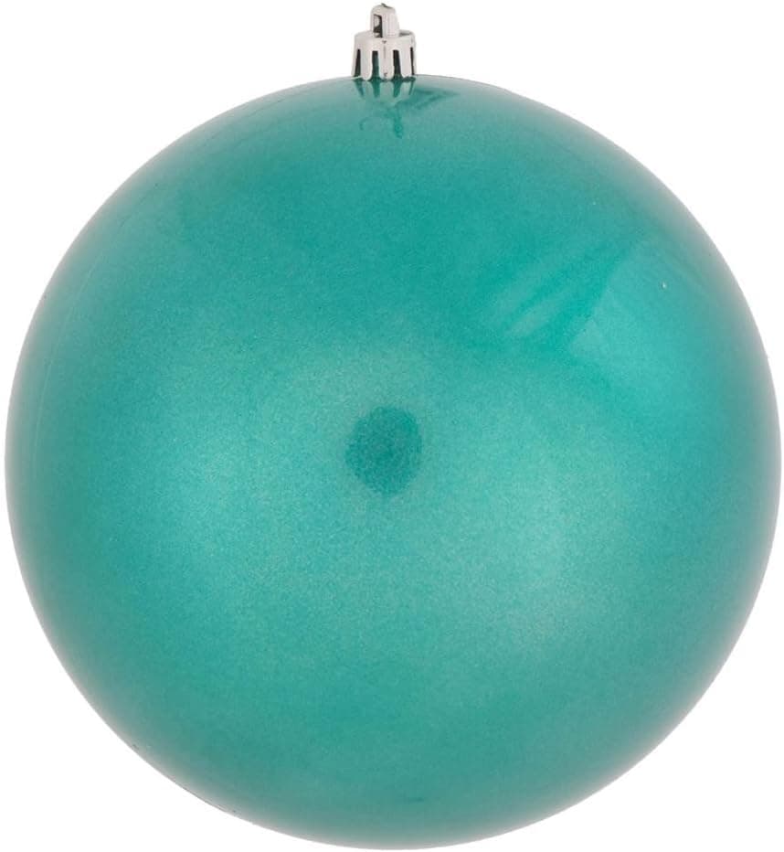 Vickerman 445488-6 Teal Candy Ball Christmas Tree Ornament (4 pack) (N591542DCV)