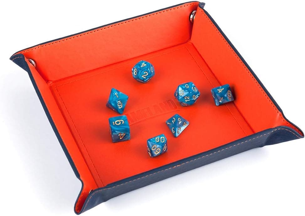 GAMELAND Dice Folding Tray, Dice Box, Dice Holder, Storage Box for for RPG Table Games Folds Flat, Fits in Board Game Box for Roleplaying RPG