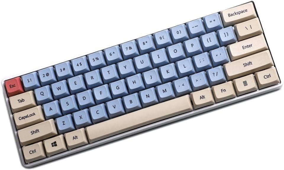 New Arrial XDA 61 ANSI Dye Sub Lotus Gray Keycaps for Gh60 60% Poker RK (Kit 3)(Only Keycap)