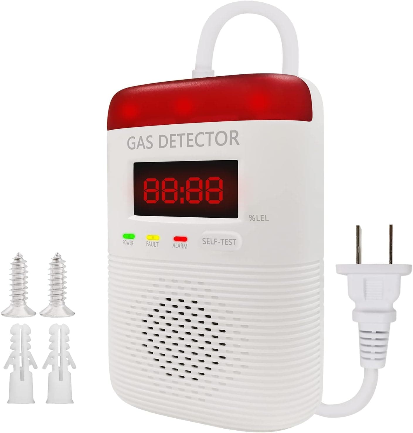 HYTONG Natural Gas detectors,Gas Leak Detector with Digital Concentration Display,Propane Methane Automatic Monitoring Leak Alarm,High Sensitivity ​​Natural Gas Leak Detection Alarm Monitor (1 Pack)