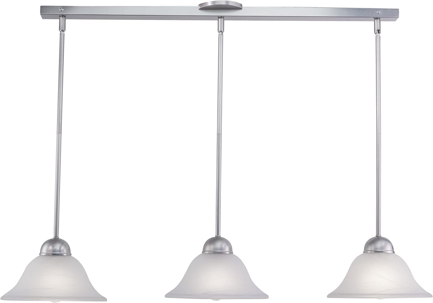 Da Vinci 3L Brushed Nickel Linear Chandelier Island Pendant Light Fixture