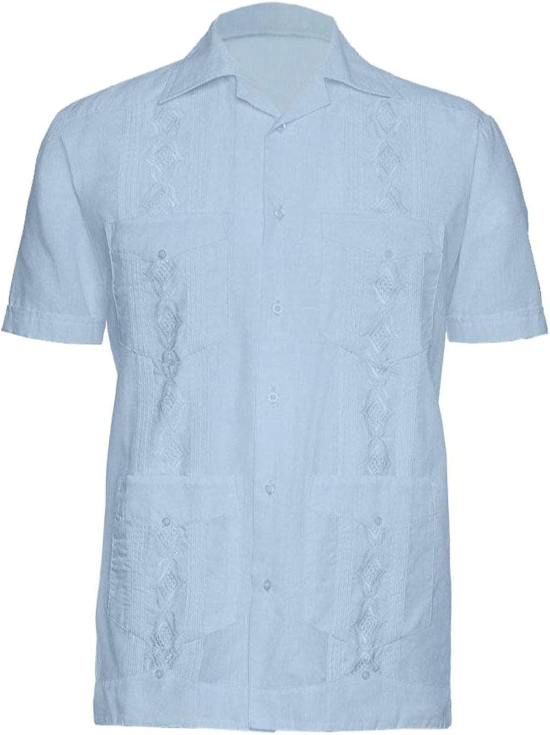 Gentlemens Collection Mens Guayabera Shirt - Embroidered