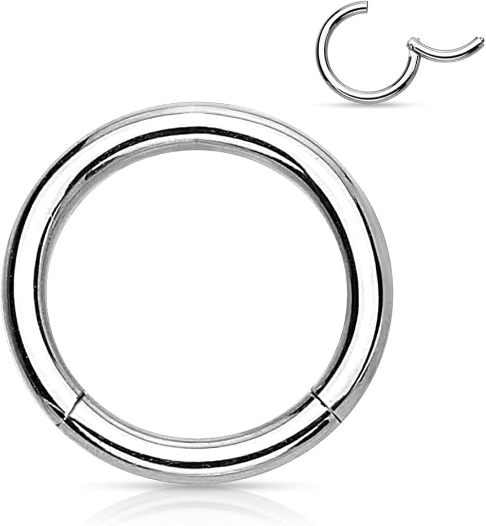 Pair of 316L Surgical Steel Hinged Segment WildKlass Rings