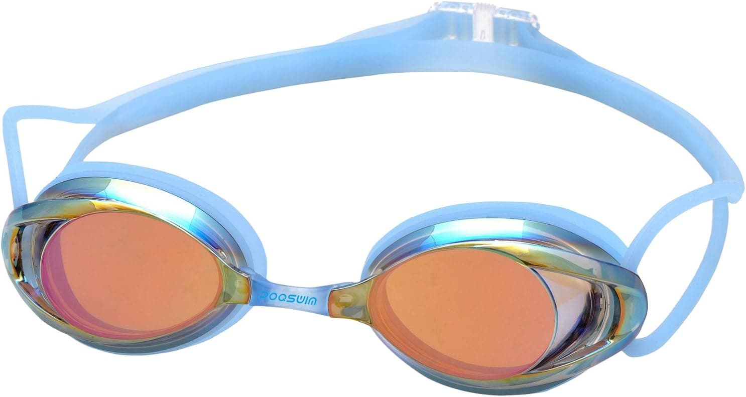 Poqswim Vanquisher 2.0 Mirrored And Clear Lens Swim Goggles