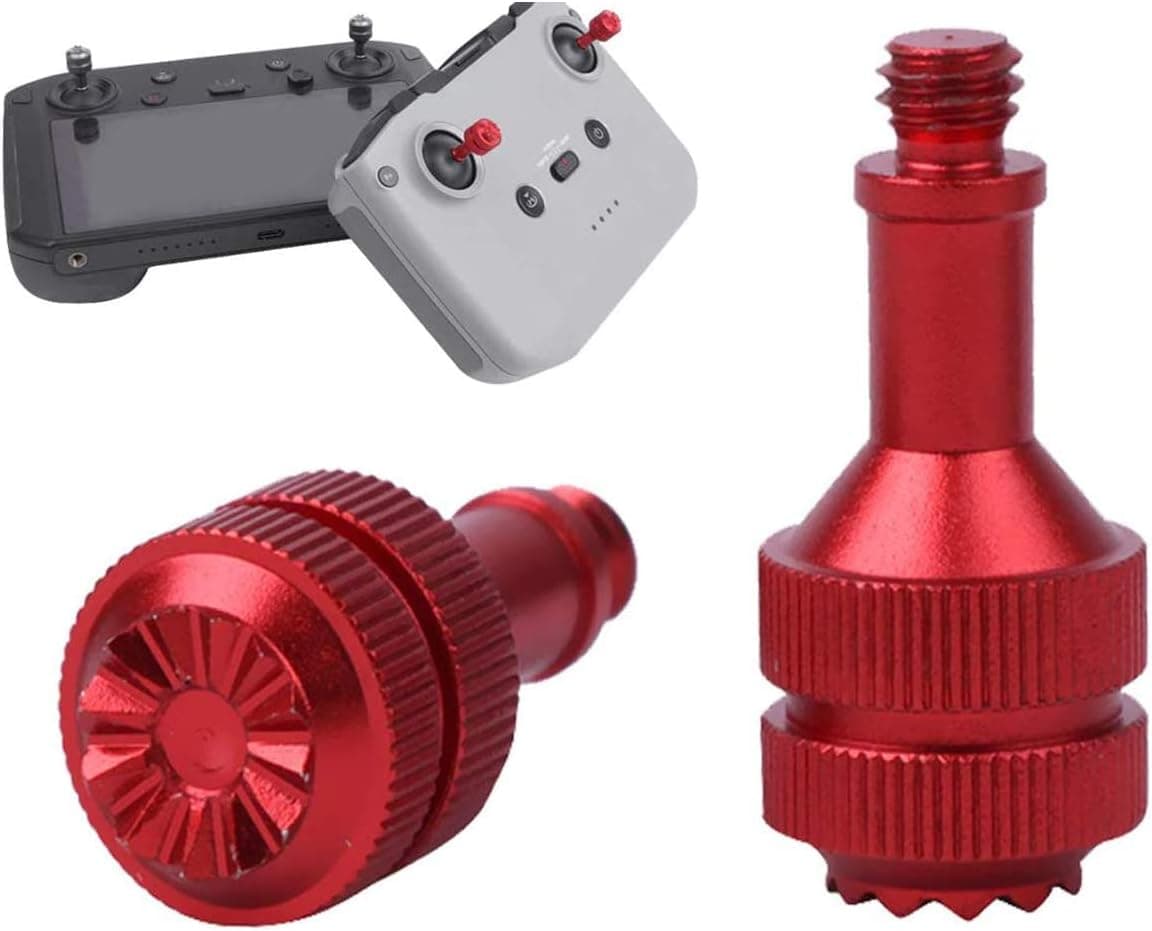 Darkhose Remote Controller Aluminum Stick Thumb Rocker Joystick Protector Compatible with DJI mavic Air 2 Mini 2 Mini 3 Pro Accessories & DJI smart controller for Mavic 2 Pro/Zoom Mavic 3 RC Pro - Red