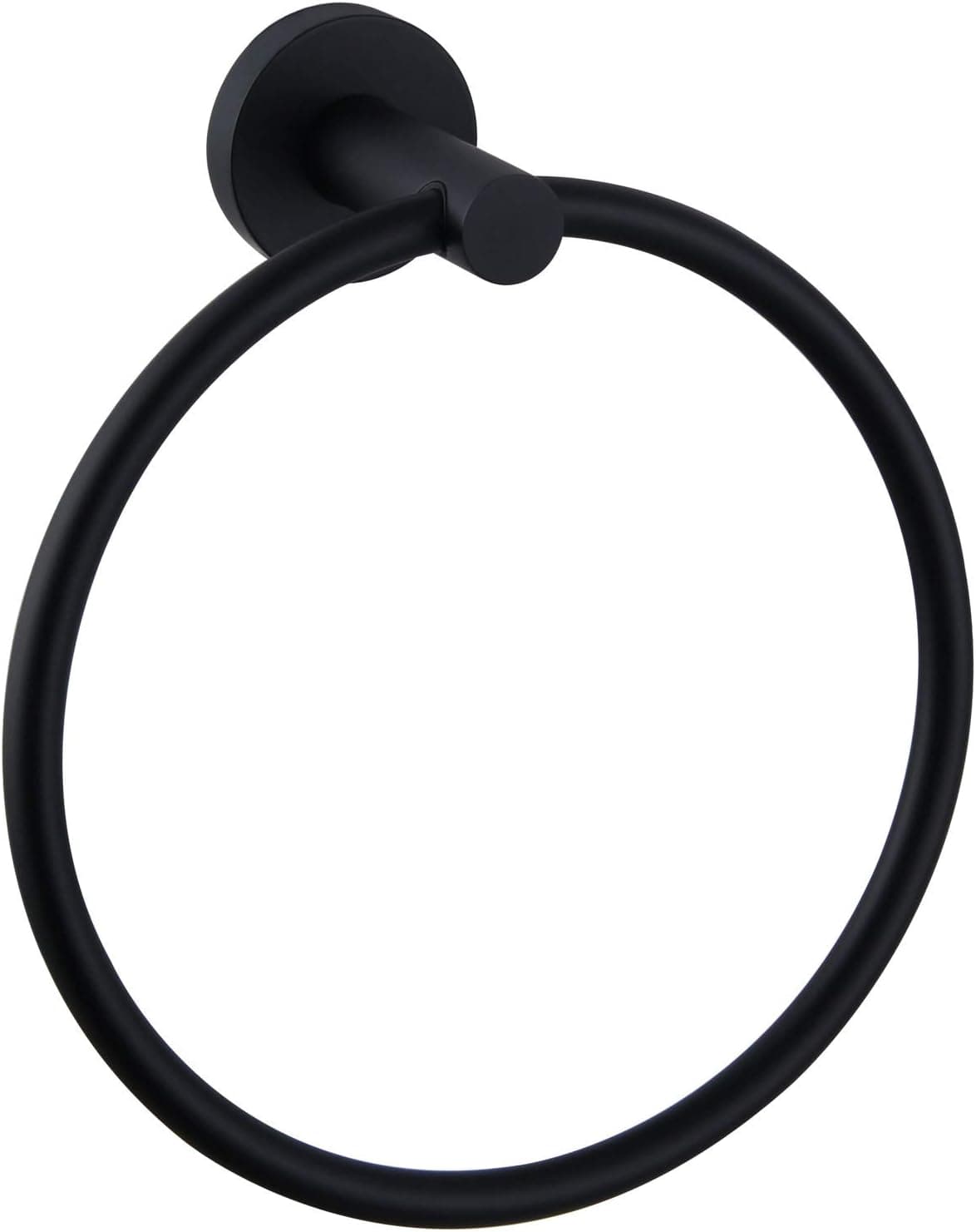Towel Ring Matte Black, Angle Simple Stainless Steel Bathroom Hand Towel Rack, Wall Mounted Face Towel Holder