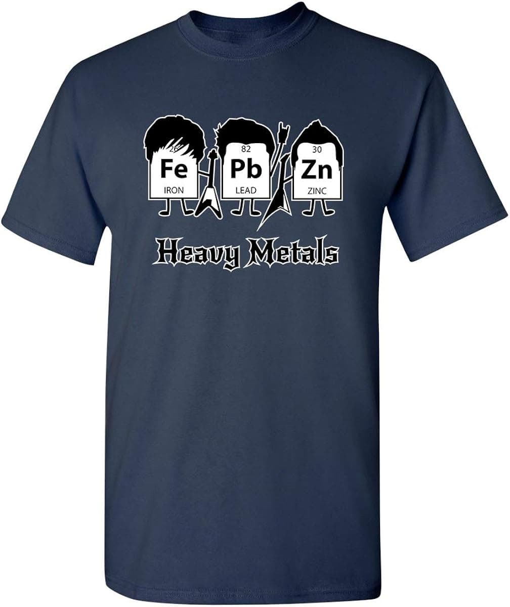 Heavy Metals Chemistry Humor Science Rock and Roll Music Sarcasm Funny T Shirt