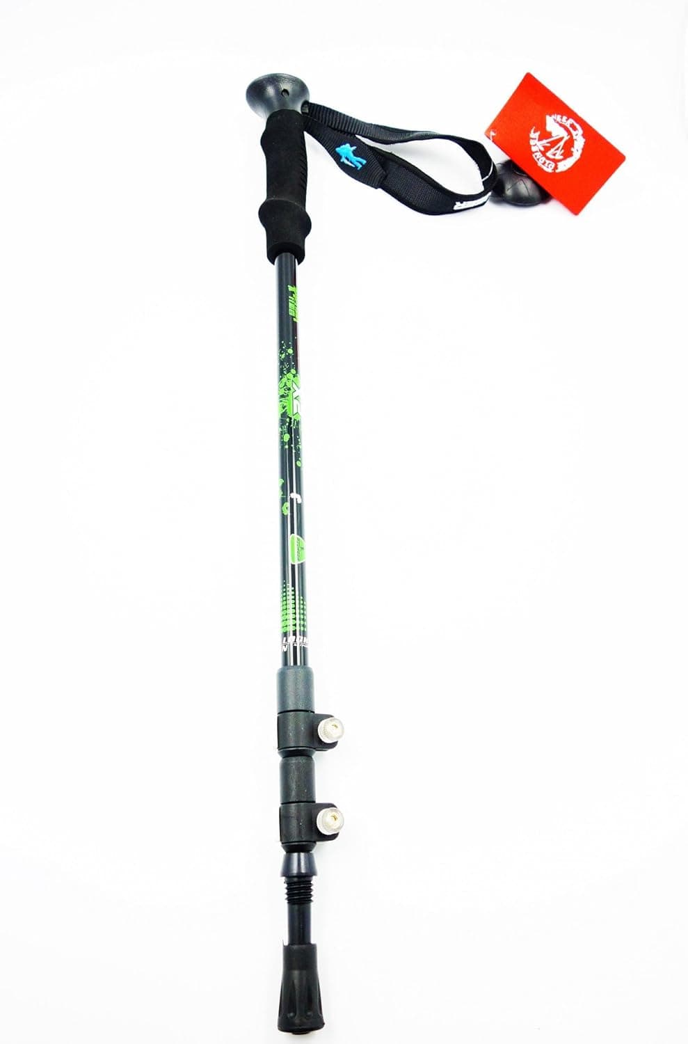 Trekking Hiking Sticks Poles Alpenstock Adjustable Anti Shock Walking mountaineering (Black)