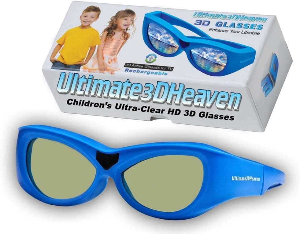 Kids Sharp 3D Glasses Children’s Compatible Ultra-Clear HD for 2012 & Prior IR Sharp 3D TV's