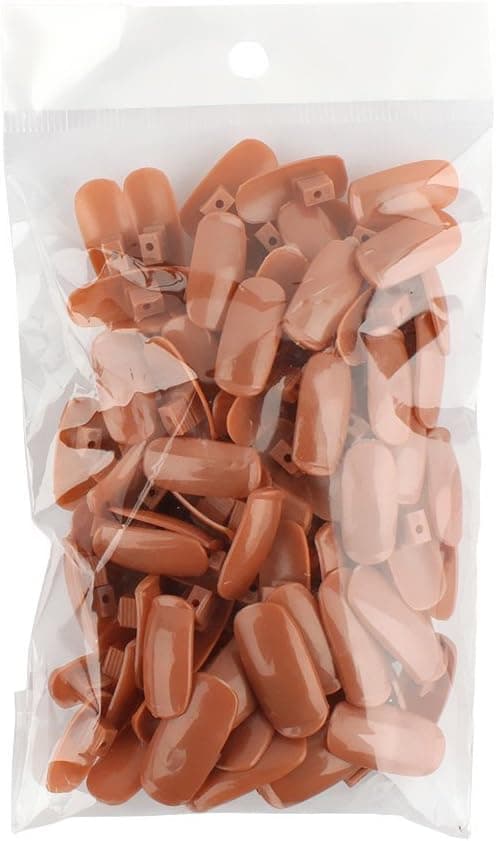 Teamtop 2x100 Pcs Replacement Refill Nails Tips for Flexible Nail Training Hand