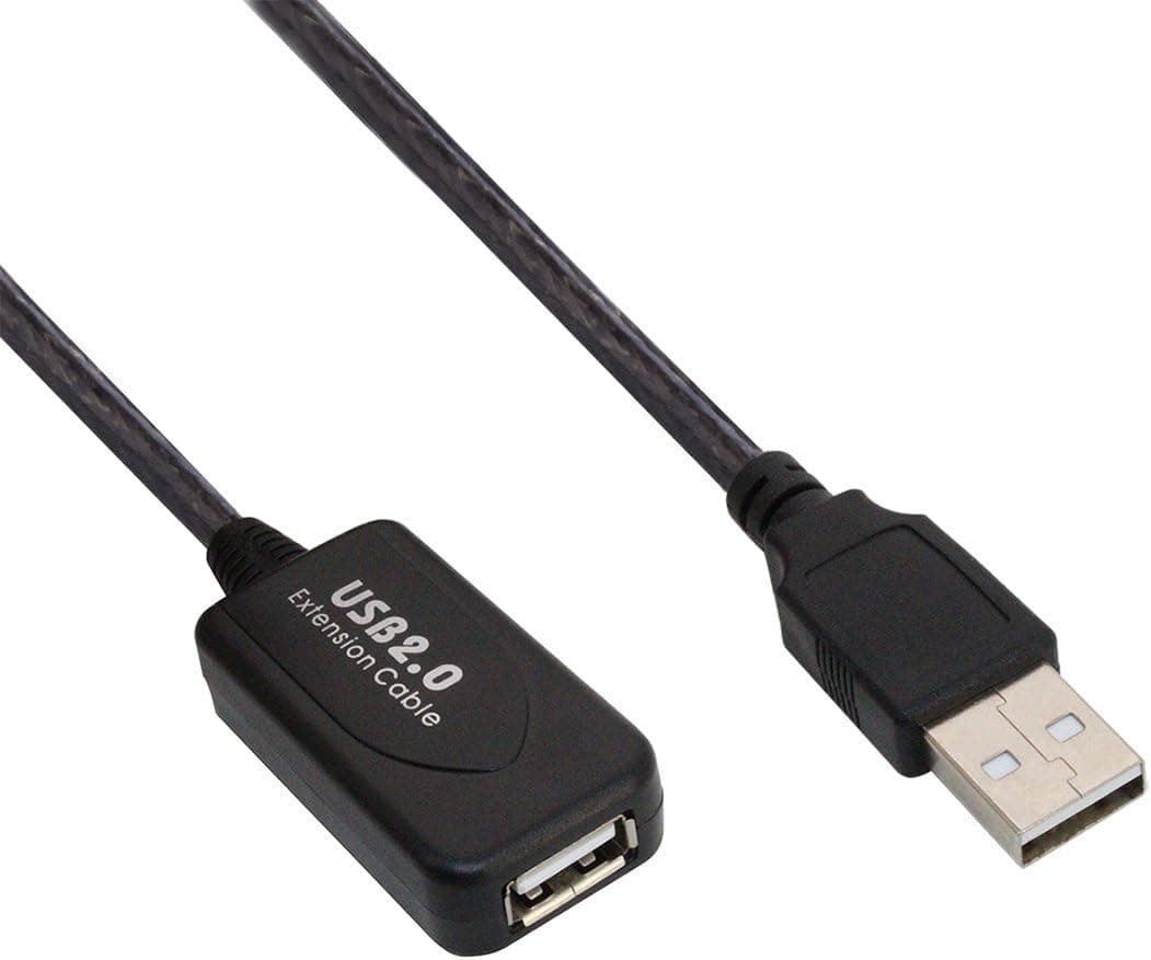 USB 2.0 Extension Cable 100Ft, Tanbin 100 Feet USB Extension Cable USB 2.0 Active Repeater Extension Cable A Male to A Female with Built-in Signal Booster Chips