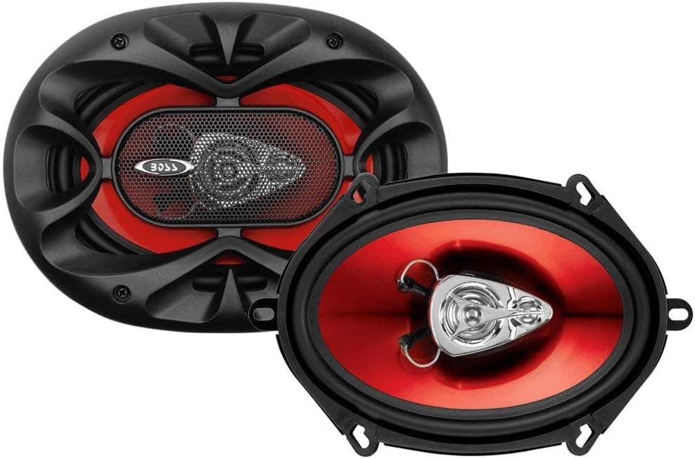 BOSS Audio Systems CH5730 Car Speakers - 300 Watts of Power Per Pair and 150 Watts Each, 5 x 7 Inch, Full Range, 3 Way, Sold in Pairs, Easy Mounting (Renewed)