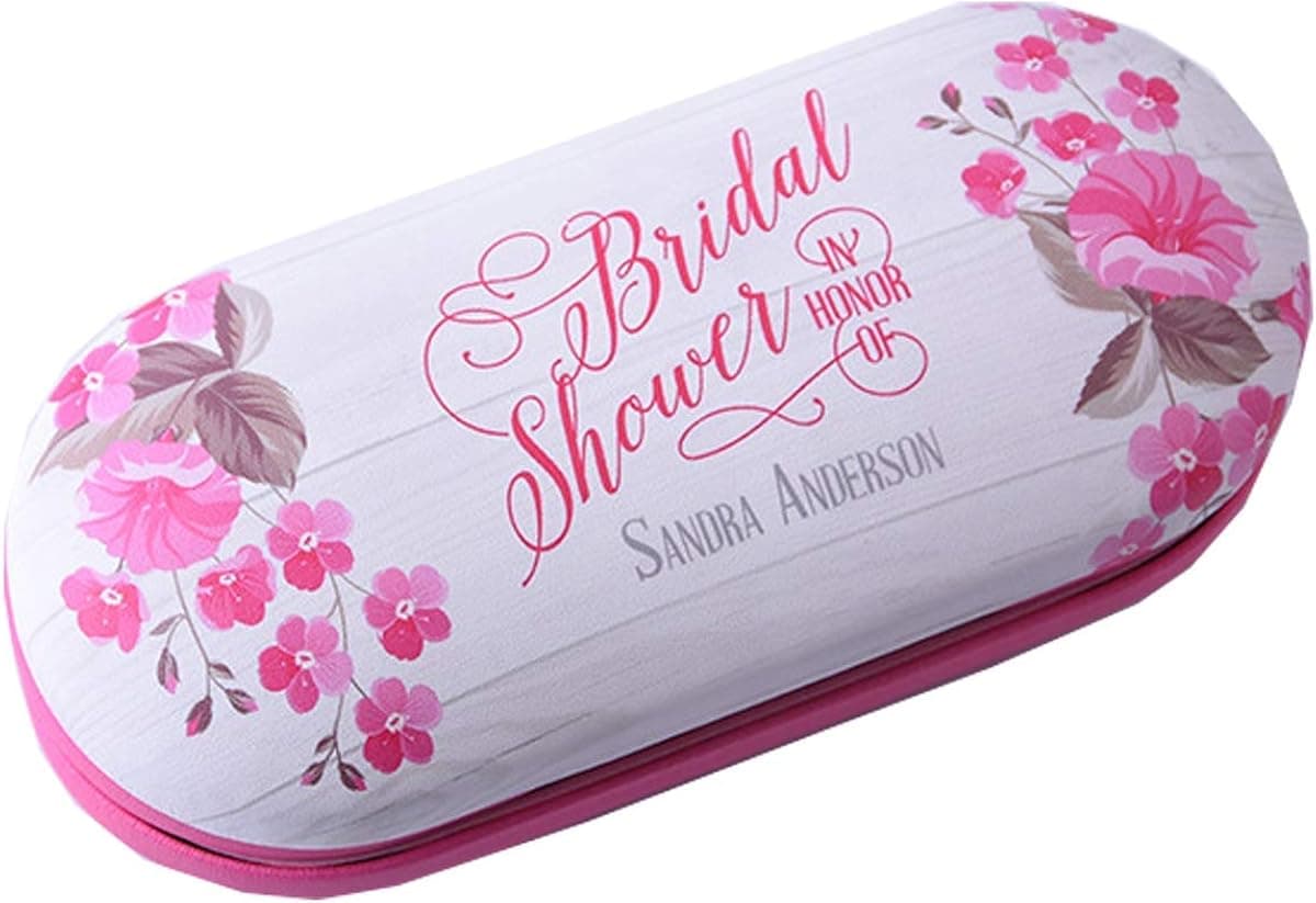 Maeolsa Eye Glasses Case and Contact Lens Case 2 in 1 with Mirror Chinese Painting Style