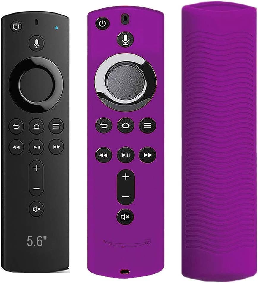 Covers for All-New Alexa Voice Remote for Fire TV Stick 4K, Fire TV Stick (2nd Gen), Fire TV (3rd Gen) Shockproof Protective Silicone Case - Purple