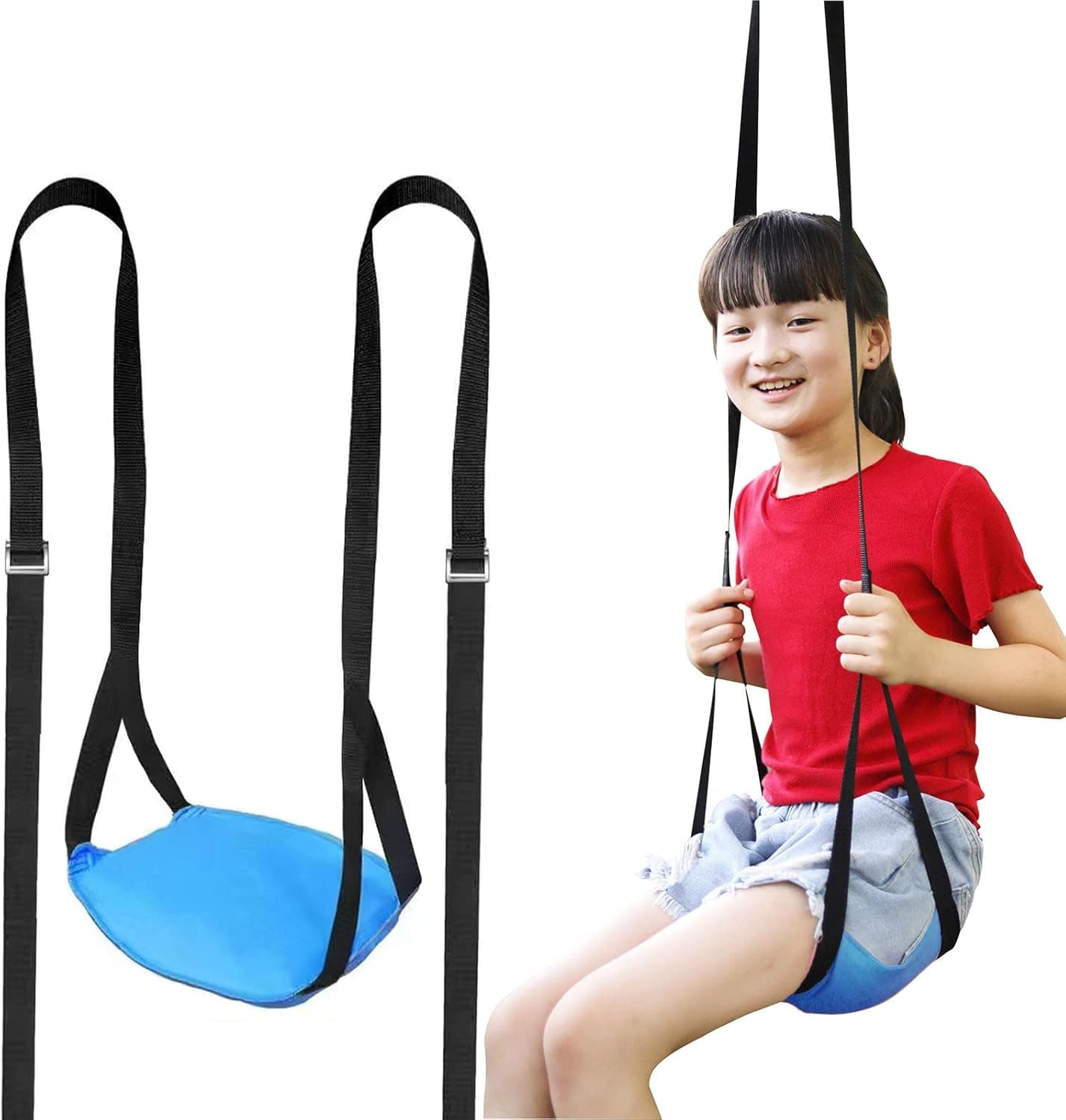 Akyate Swing Sets, Portable Swing Seat Indoor Outdoor Doorway, Oxford Fabric Swing for Kids,for Playground Backyard and Camping,with Hanging Strap
