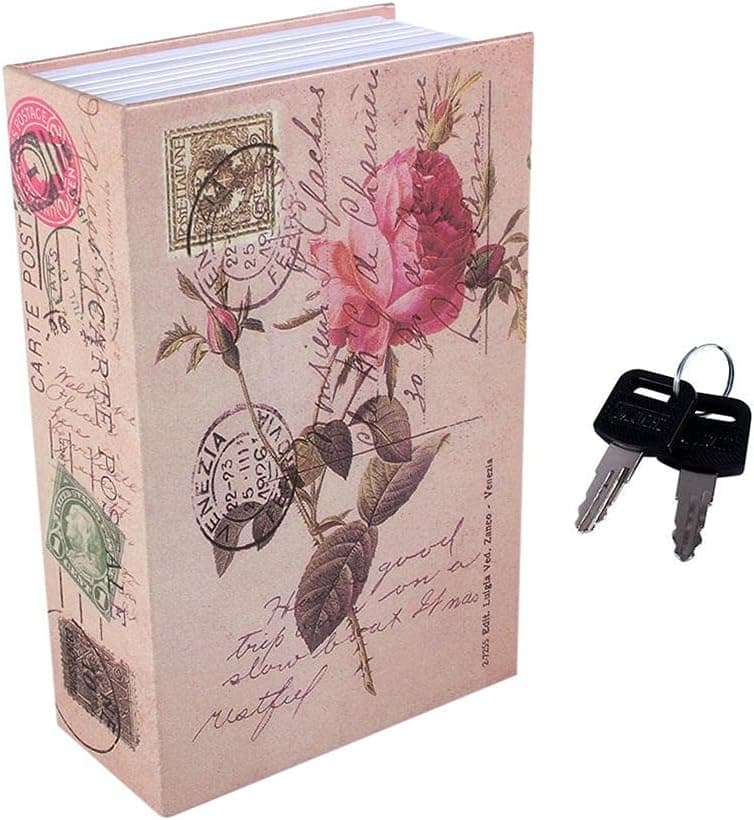 Eboxer Dictionary Combination Hidding Containers Book Shaped Safe Deposit Box, Money Locker, Cash Coffer, Jewelry Lockbox with Key (E)