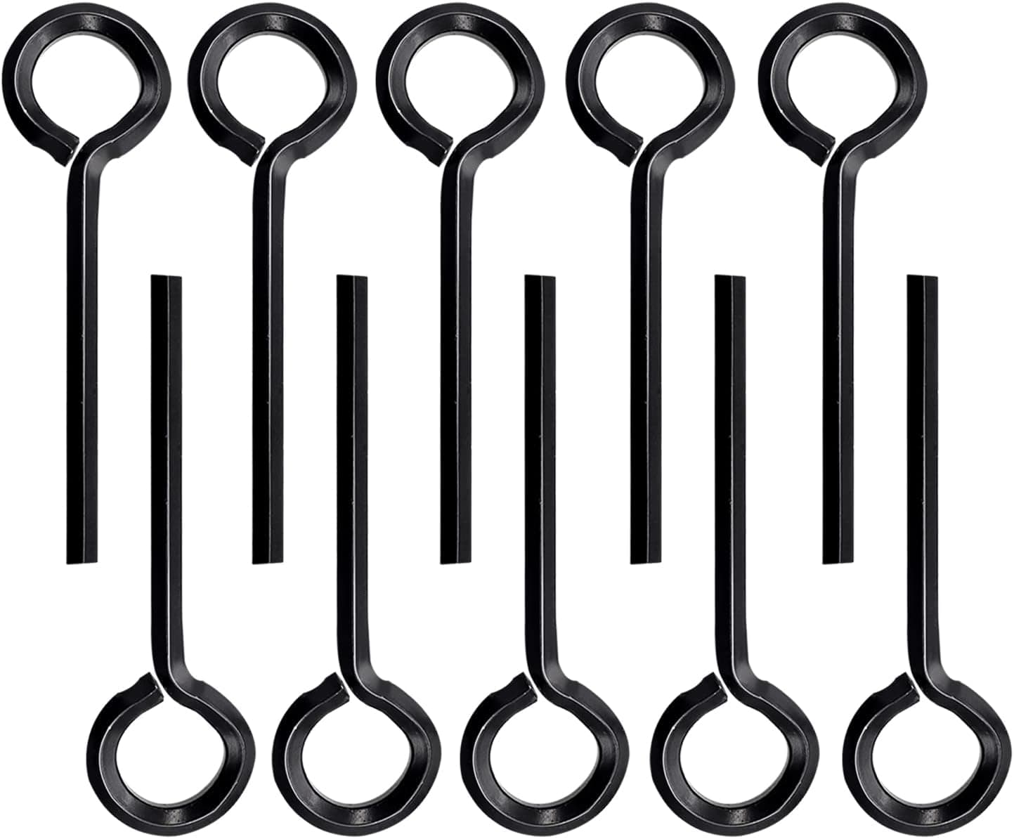 Aienxn 10pcs Black 5/32 inch Standard Hex Dogging Key with Full Loop, Metal Allen Wrench Door Key for Push Bar Panic Exit Device Q-O-046-BK-5/32