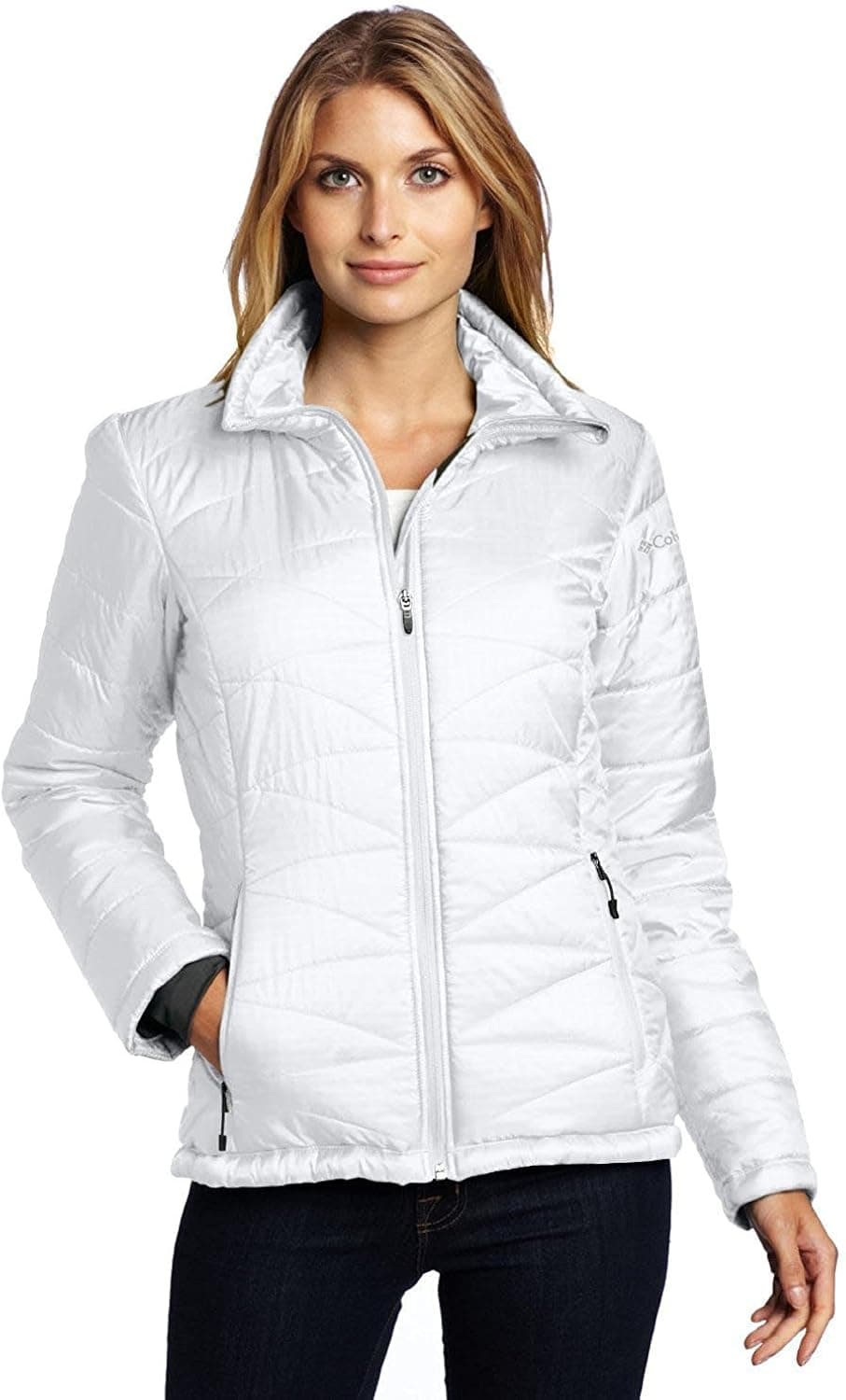 Columbia Women's Morning Light Insulated Omni-Heat Jacket (Medium, White)