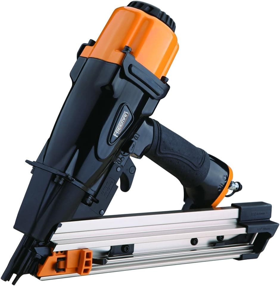 Freeman PMC250 Pneumatic 35 Degree 2-1/2" Metal Connector Nailer Ergonomic and Lightweight Nail Gun with Exposed Nail Tip and Safety Trigger