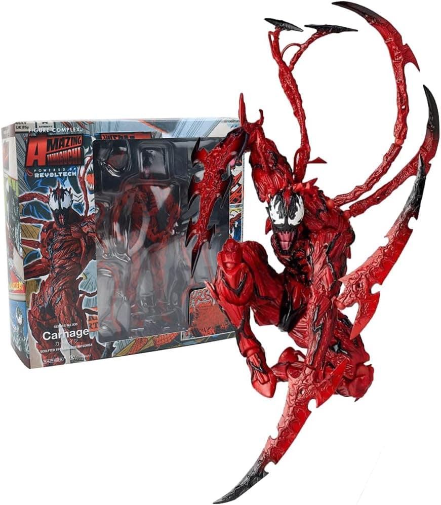 EROCK Venom Legends Series - Carnage Action Figure -7inch Carnage Venom Toy Action Figure Anime, Collectible Figures Venom Statue Toy Action Figures Anime Toy Decoration Ornaments Gift (Carnage-2)